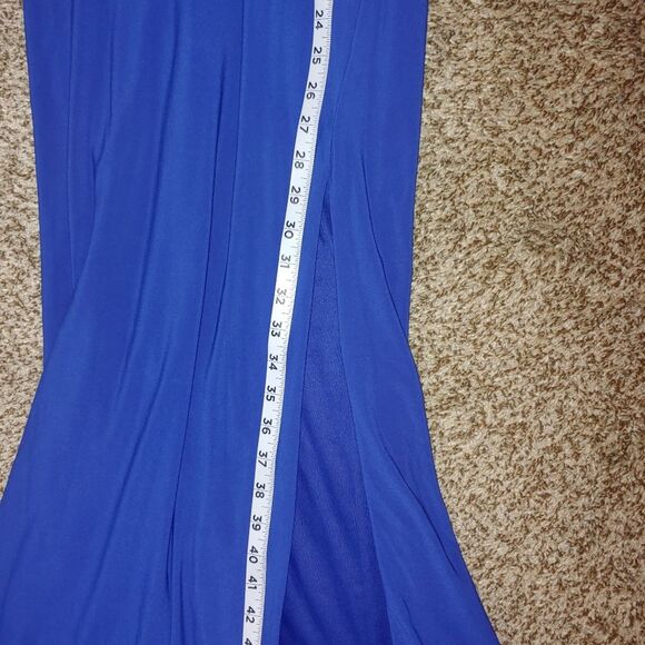 MacDuggal Blue Rhinestone Prom Dress, Women's Size 2 - Picture 9 of 10
